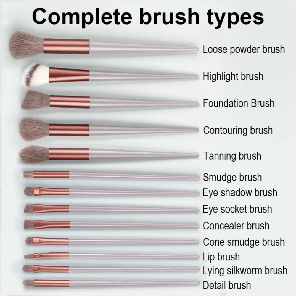 Povei 13-Piece Makeup Brush Set Beauty Tools