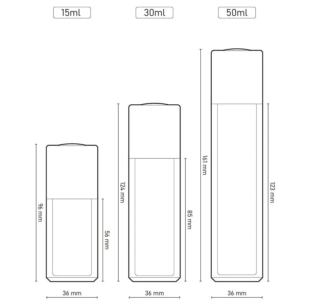 Povei Double-Layer Airless Lotion Bottle - Travel-Friendly and Refillable