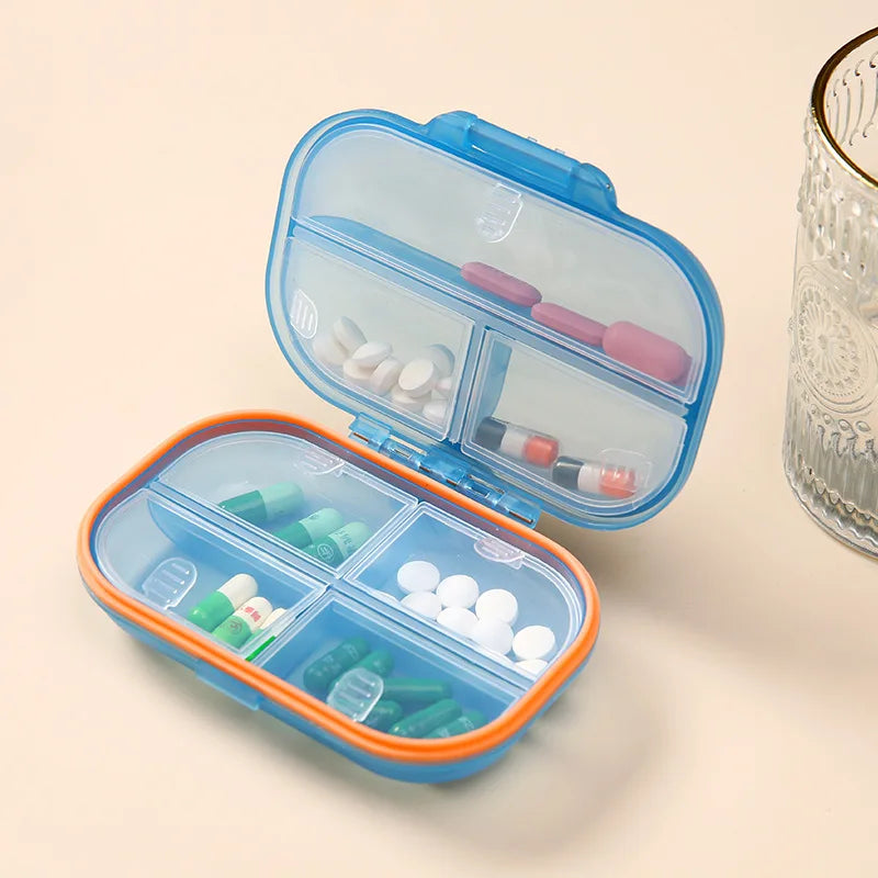 Povei Weekly Pill Organizer Case with 7 Grids - Portable Medicine Storage Container