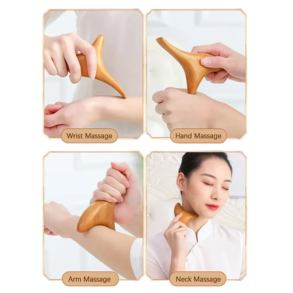 Povei Wood Trigger Point Massage Tools - Professional Lymphatic Drainage & Gua Sha Kit