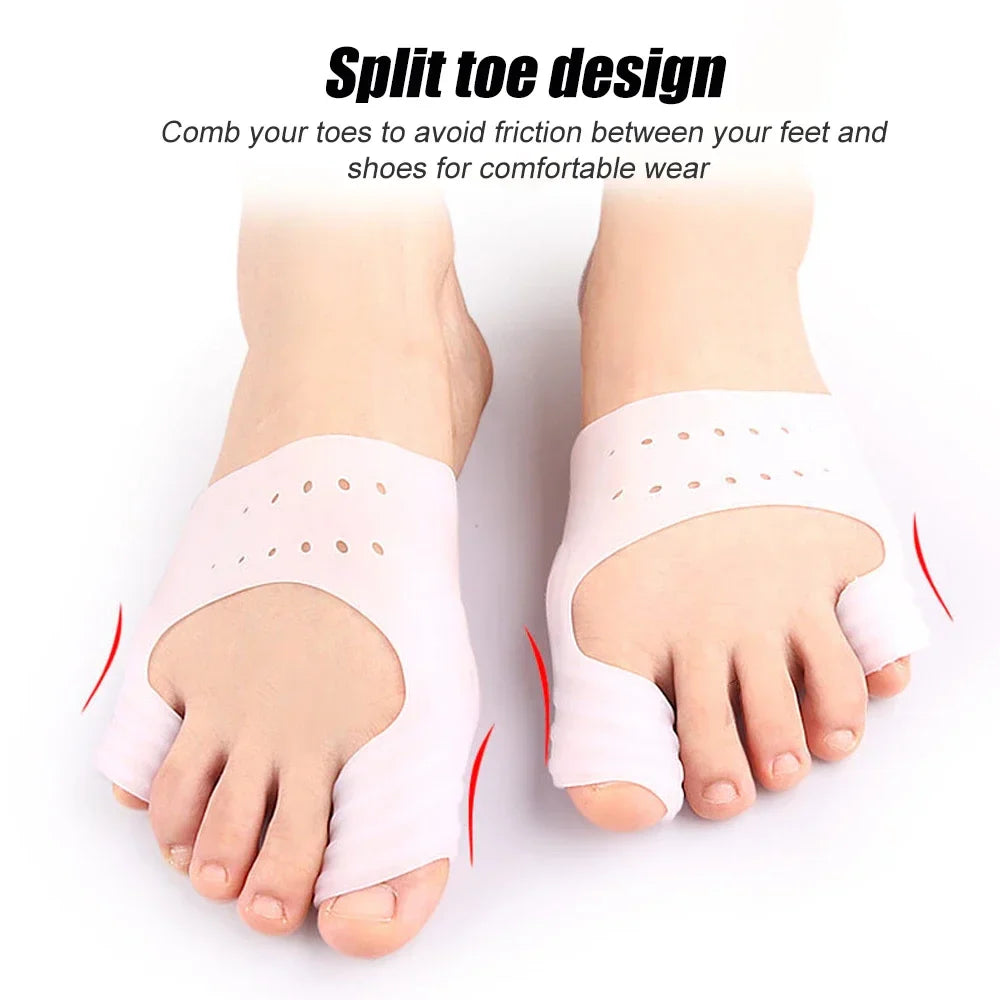 Povei Bunion Corrector & Toe Separator for Hallux Valgus Correction & Hammer Toe Straightener