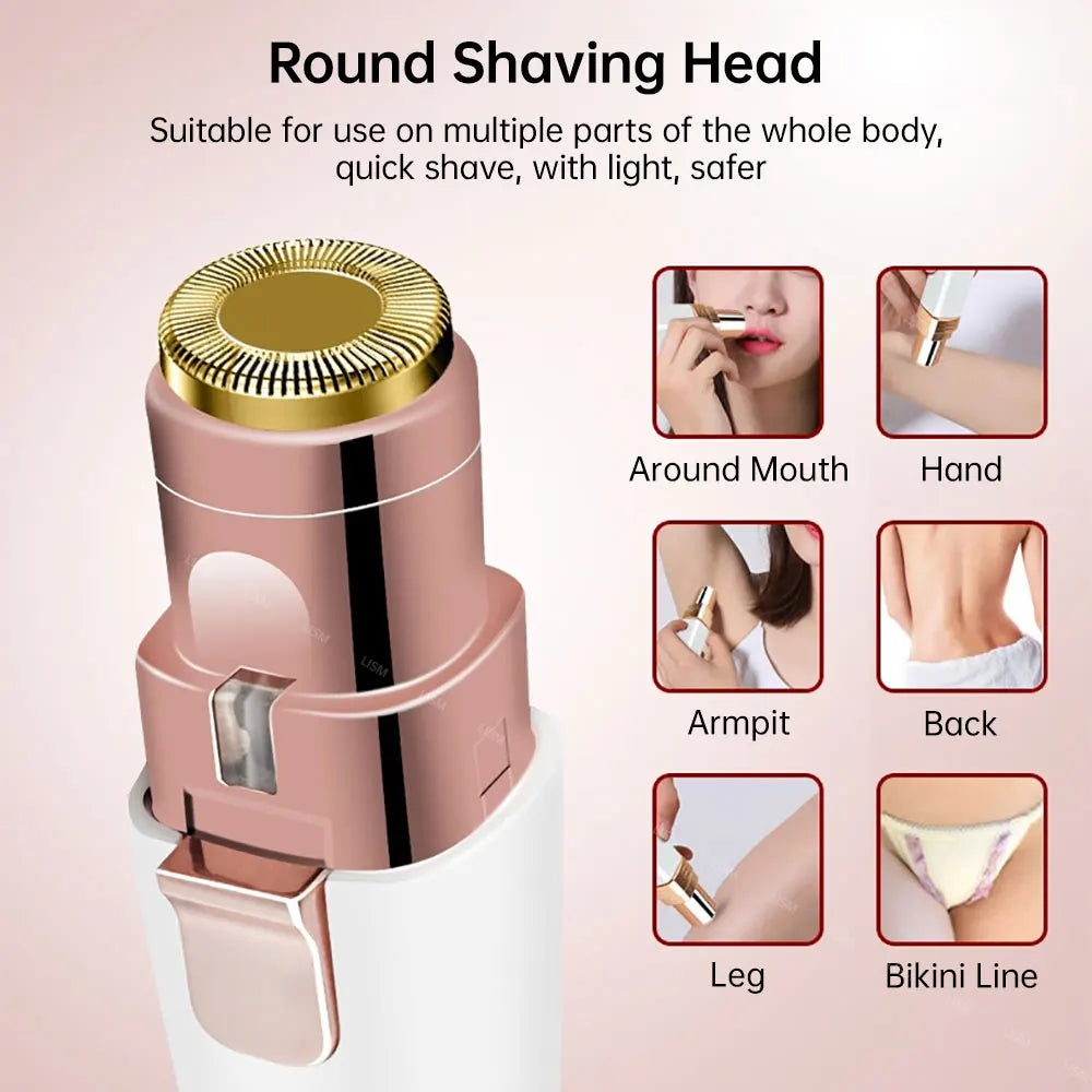 Povei Electric Eyebrow Trimmer: Painless Hair Removal for Women - Portable & Gentle