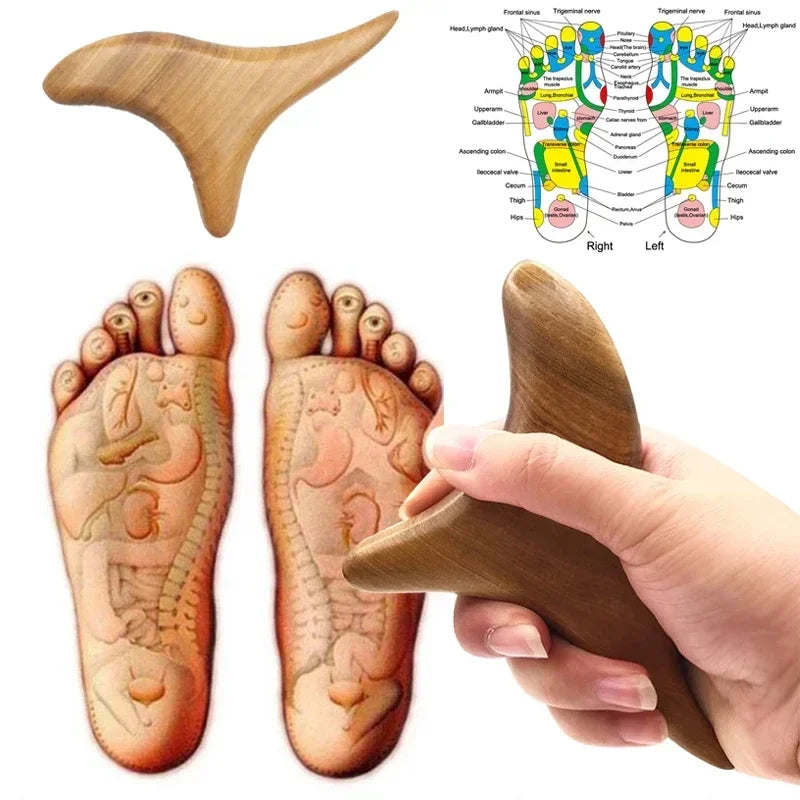 Povei Wood Therapy Massage Tools for Trigger Point Gua Sha Lymphatic Drainage