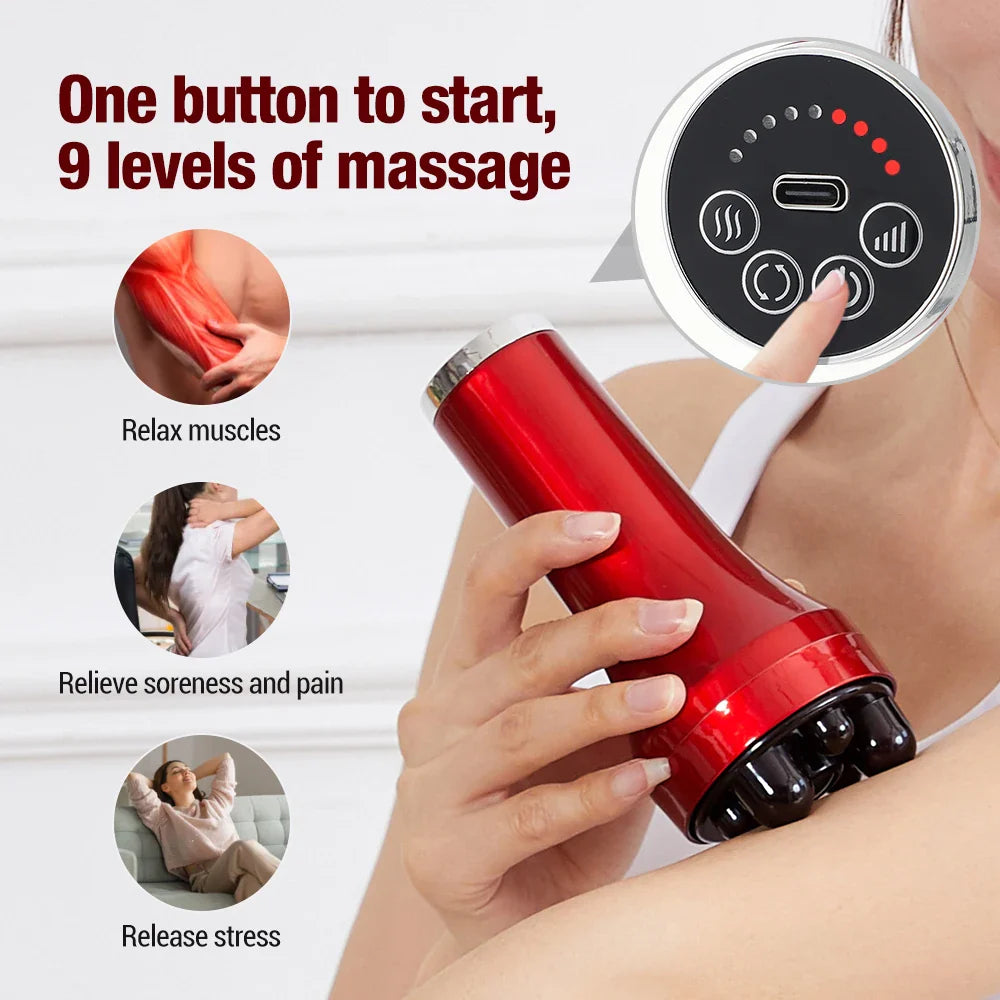 Povei Electric Abdomen Slimming Massager Anti Cellulite Fat Burner Lymphatic Drainage