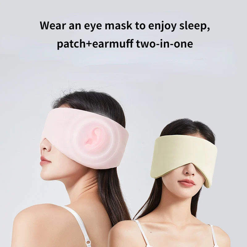 Povei Ice Silk Eye Mask: Zero Pressure Sensation, Relieve Eye Fatigue, Warm/Cool, Double-sided Eyeshade