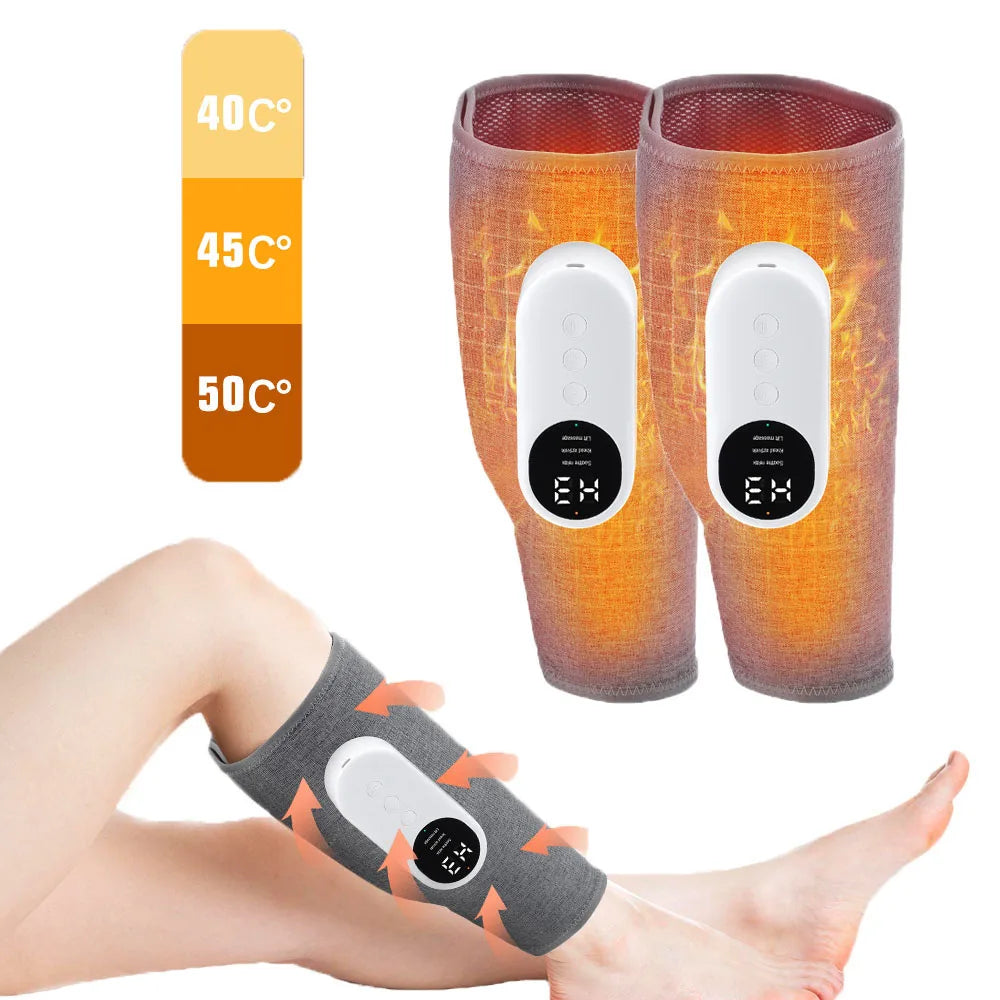 Povei 360° Air Pressure Calf Massager 3 Mode Muscle Relaxation Hot Compress Machine