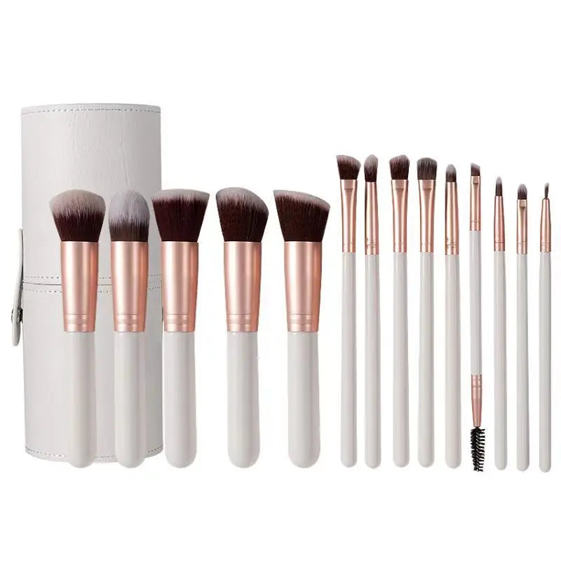 Povei 14pcs Professional Makeup Brush Set for Foundation Powder Eyeshadow Brush Kit