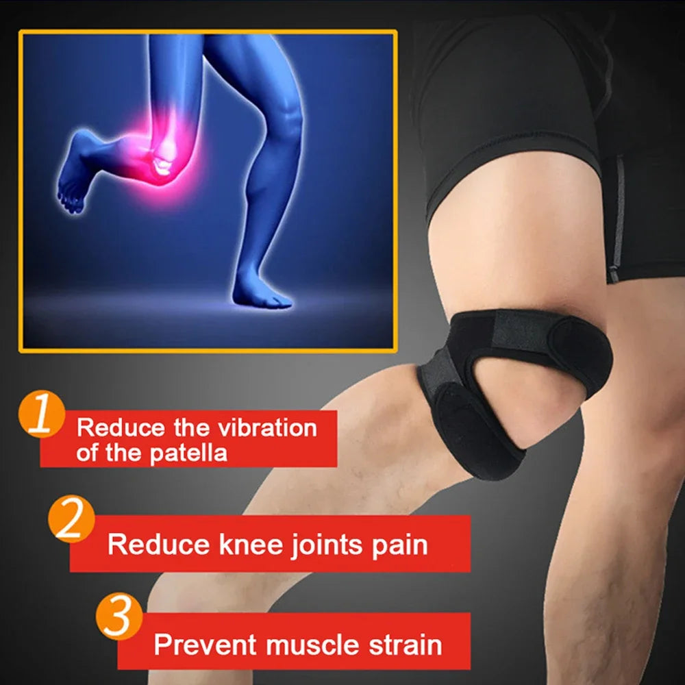 Povei Double Patellar Knee Support Strap Brace for Men