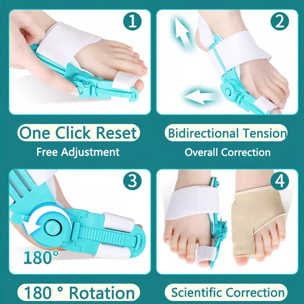 Povei Bunion Corrector Toe Separator for Hallux Valgus Correction