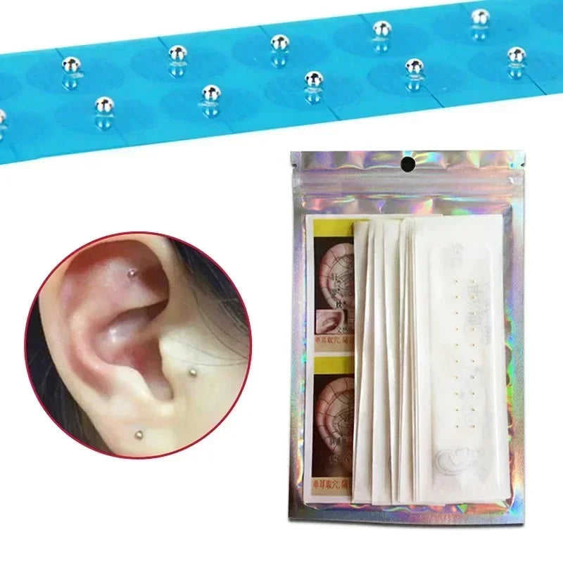 Povei Ear Care Seeds Acupuncture Stickers Massage Therapy Patch - Auricular Auriculotherapy