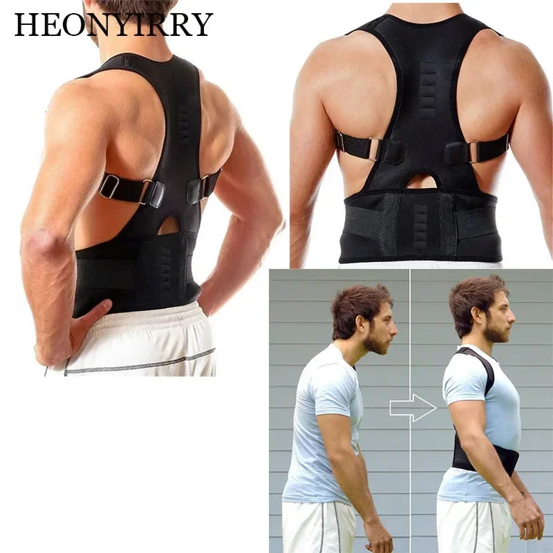 Adjustable Magnet Posture Corrector Back Brace Straightener by Povei