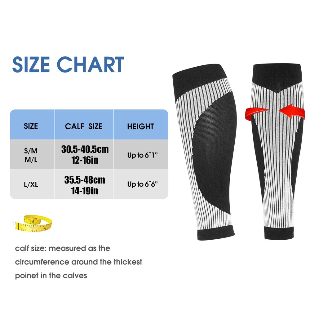 Povei Calf Compression Sleeve 20-30 MmHg for Shin Splints & Varicose Veins