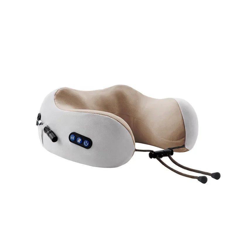 Povei Electric Neck Massager U-Shaped Pillow – Portable Relaxing Shoulder Cervical Massager