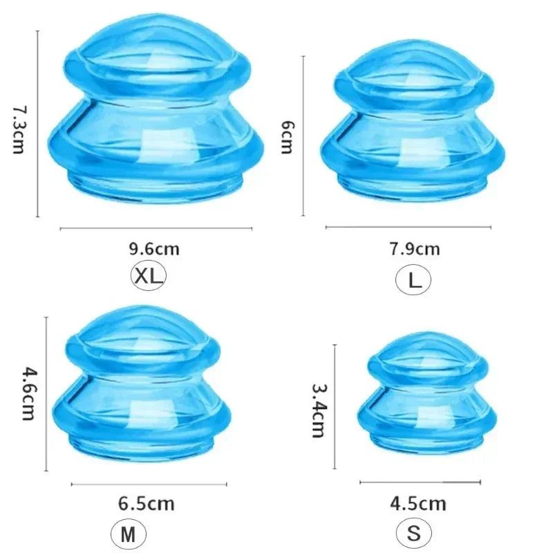 Povei Silicone Cupping Set for Body and Face Massage Therapy