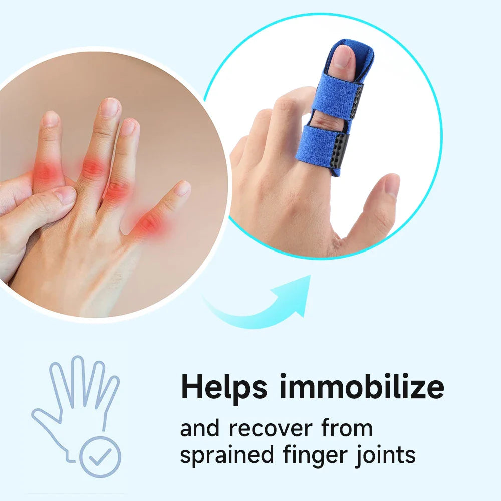 Povei Adjustable Finger Corrector Support Splint for Fracture Protection