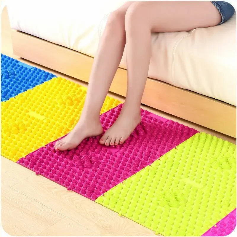 Povei Reflexology Foot Massage Pad: Durable Anti-stress Spike Mat for Blood Circulation