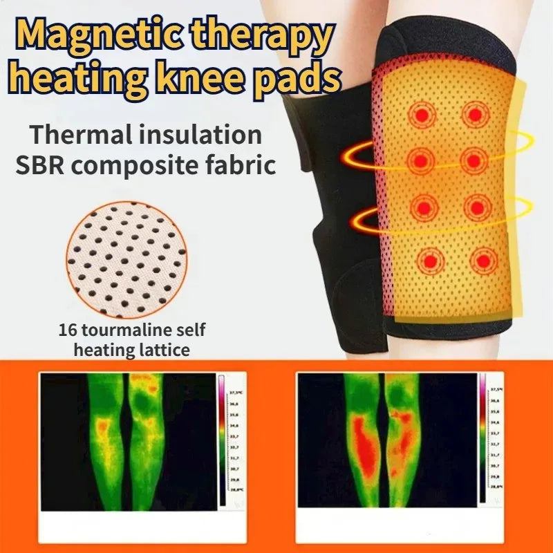 Povei Tourmaline Magnetic Therapy Knee Support Heating Belt for Health Care