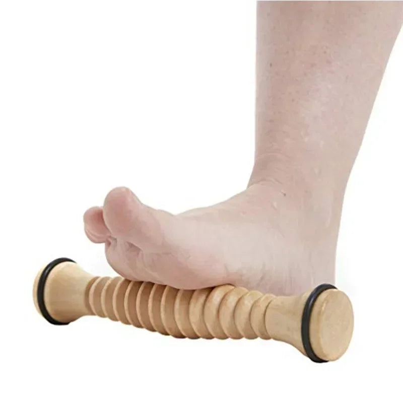 Povei Wood Foot Massage Roller for Plantar Fasciitis & Stress Relief