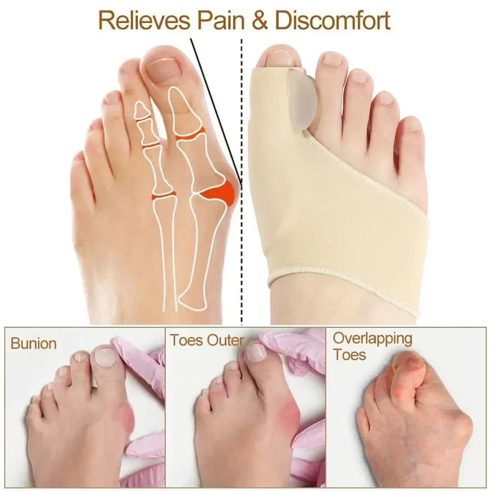 Povei Bunion Corrector & Toe Separator for Hallux Valgus Correction