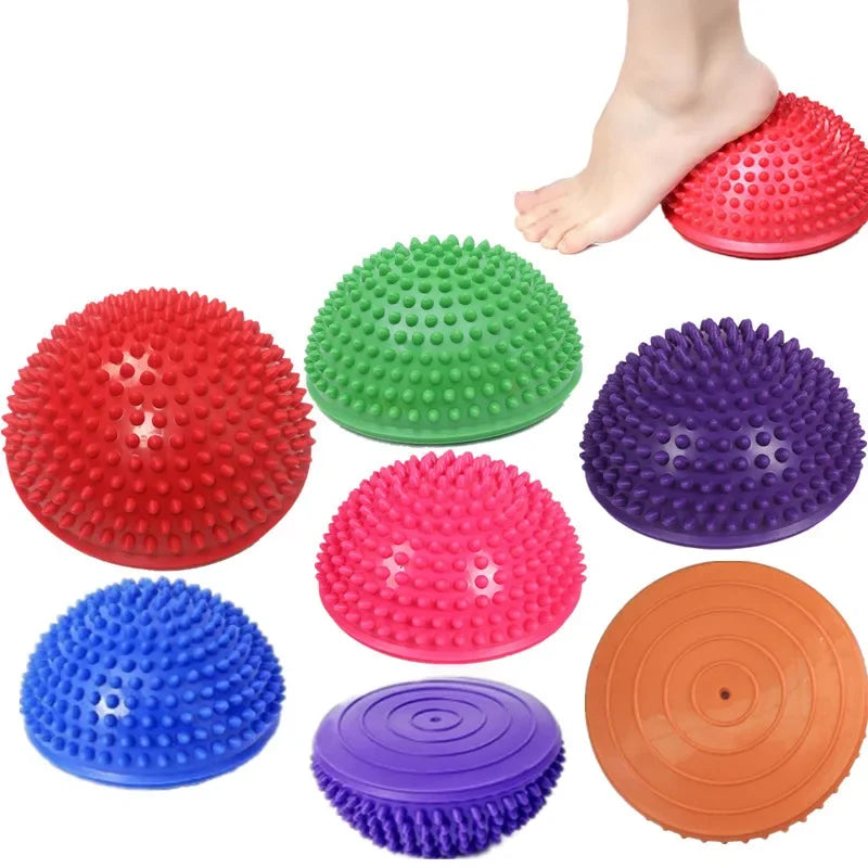 Povei Inflatable Half Sphere Massage Ball for Pilates Yoga Fitness Sports