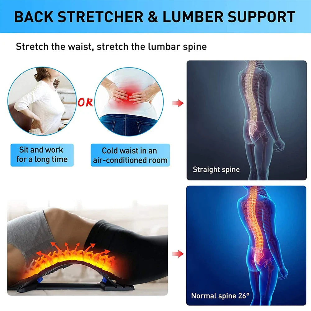 Povei Back Stretcher with Magnet for Back Pain Relief