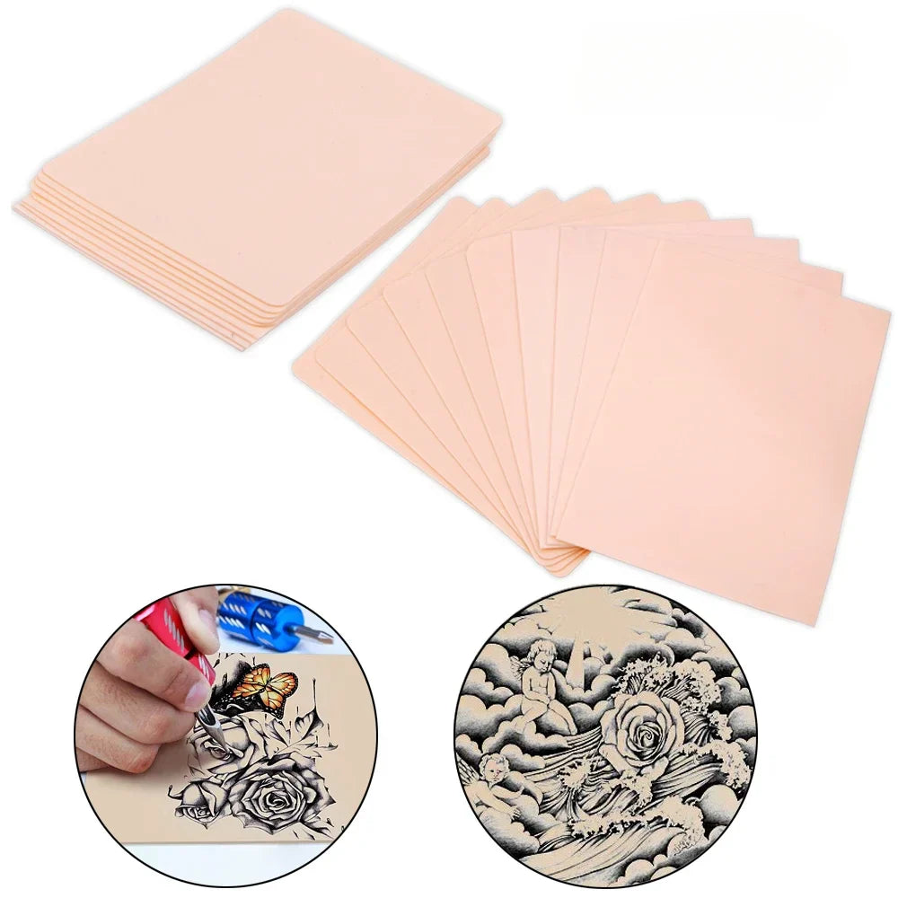 Povei Double Sided Synthetic Leather Tattoo Practice Skin for Microblading Beginners