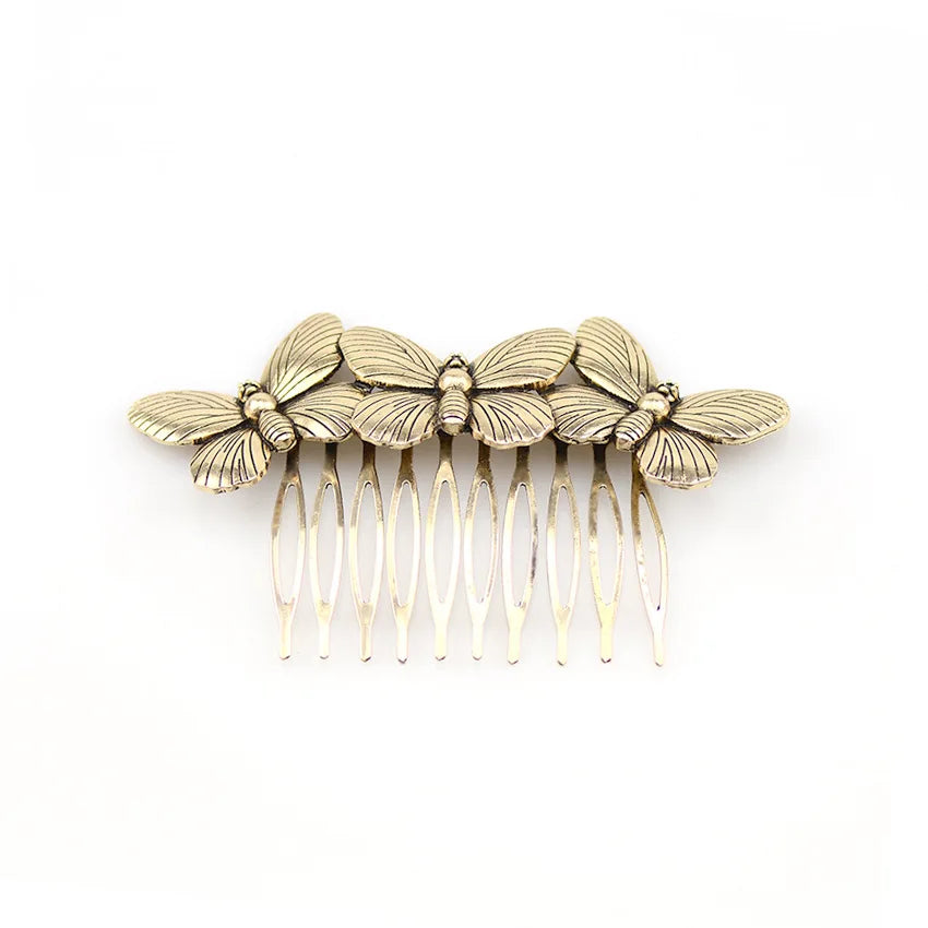 Povei Butterfly Hair Combs Bridal Wedding Side Clips Hair Accessories