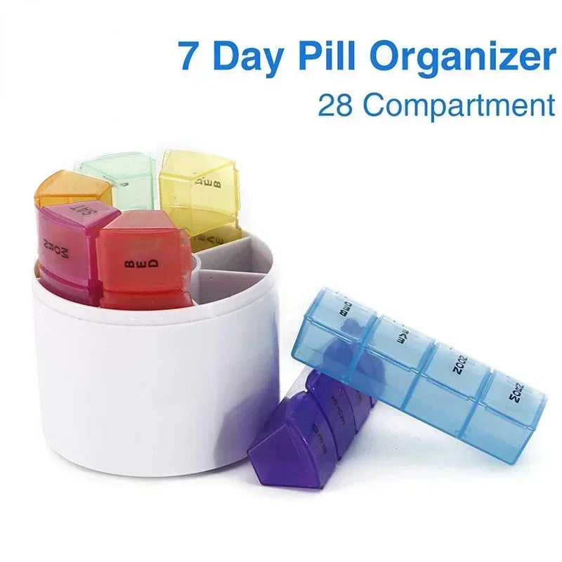 Povei 7-Day Portable Pill Box Organiser for Travel & Outdoors