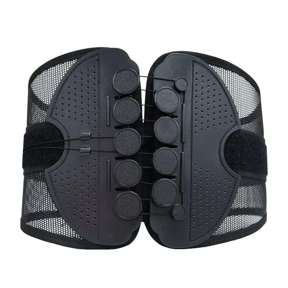 Povei Double Pull Lumbar Support Belt for Injury Muscle Posture Correction.