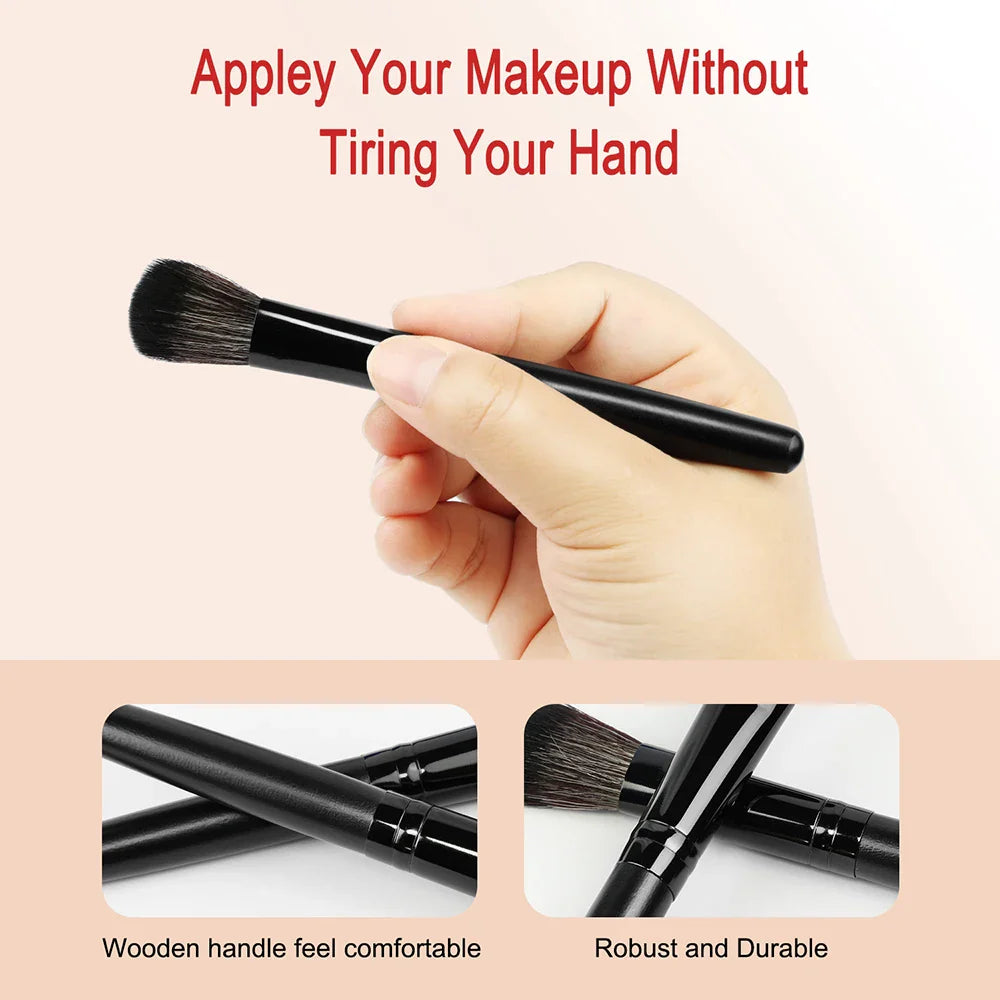 Povei Black Makeup Brushes Set for Flawless Cosmetics Application