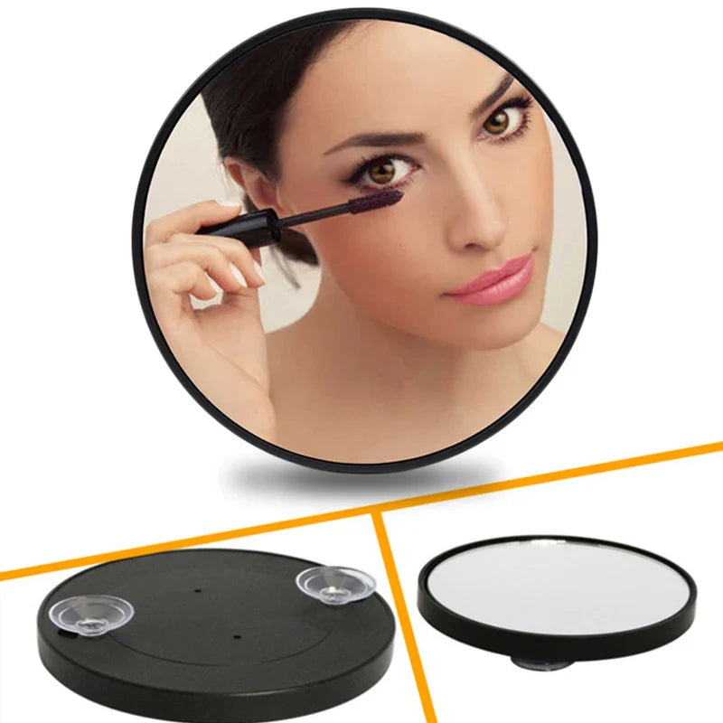 Povei 30x Magnifying Makeup Mirror with Suction Cups, Round Beauty Tool for Flawless Makeup