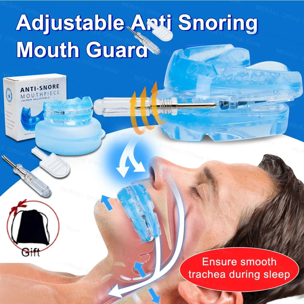 Povei Adjustable Anti Snoring Mouthpiece for Better Sleep