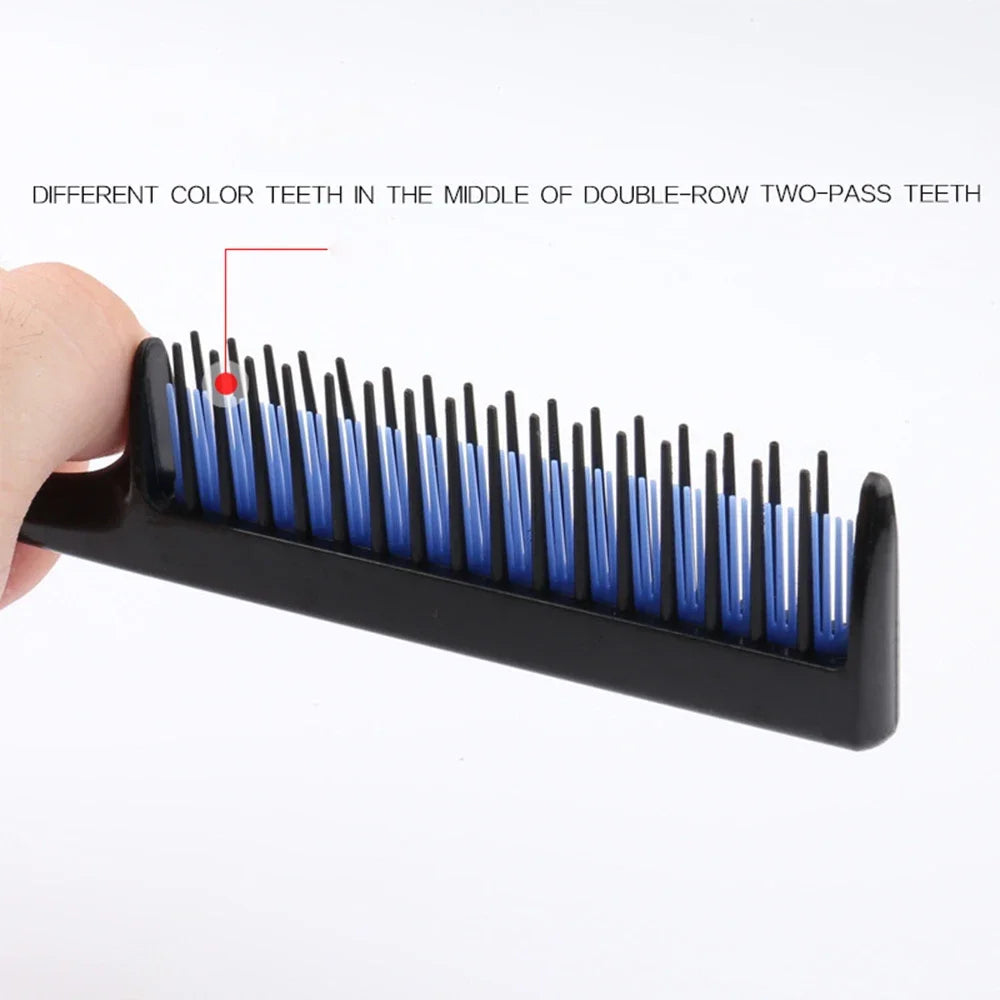 Povei 3-Row Teasing Detangling Hair Comb Brush - Salon Hairdressing Tool