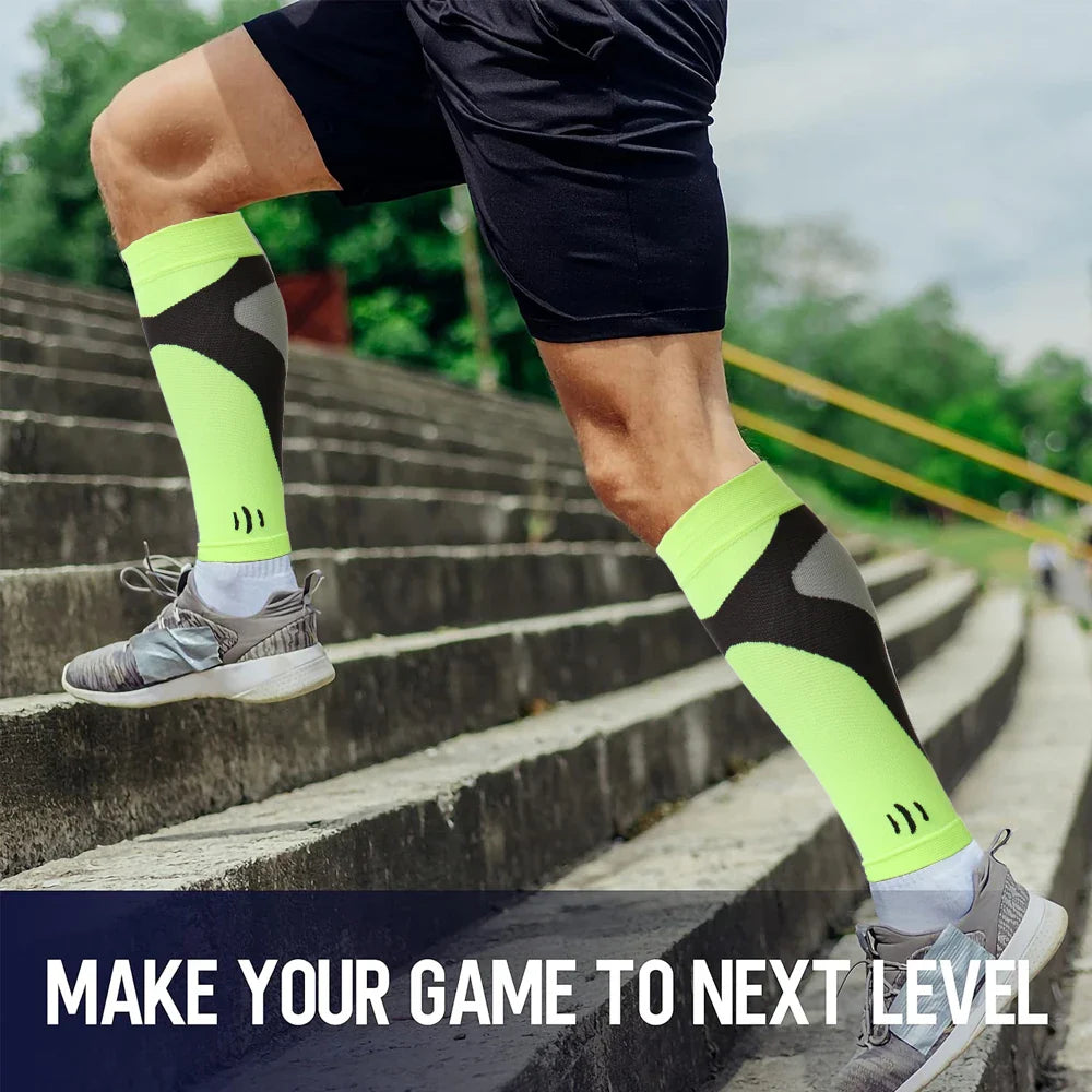 Povei Calf Compression Sleeves - Support for Shin Splints, Varicose Veins, Pain Relief