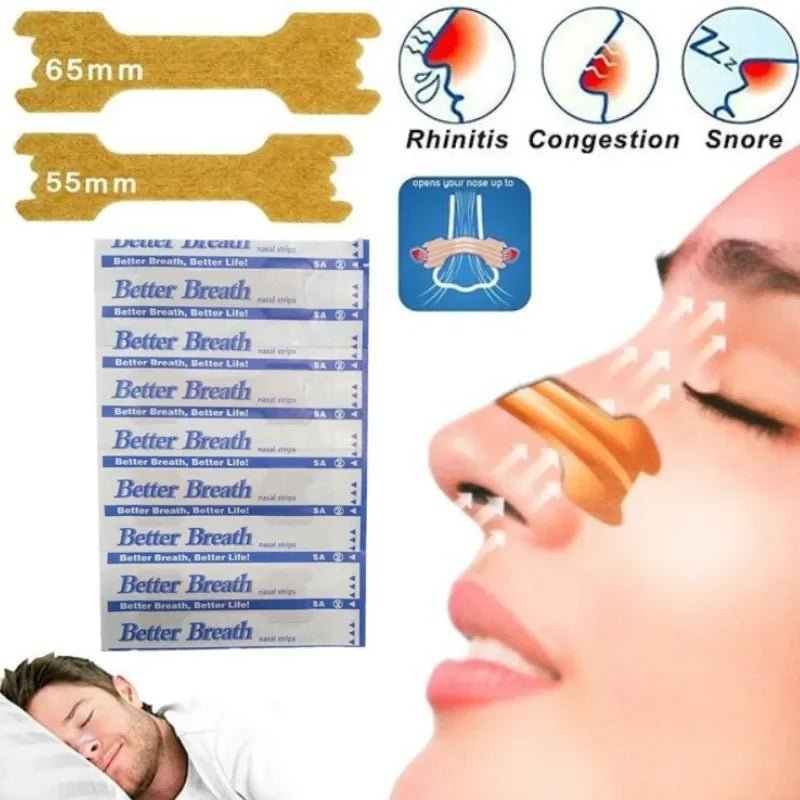 Povei Anti Snoring Strips: 50-Piece Set for Better Sleep